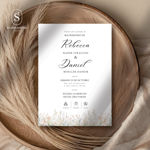 INVITACIÓN DIGITAL - BODA - WILD FLOWERS